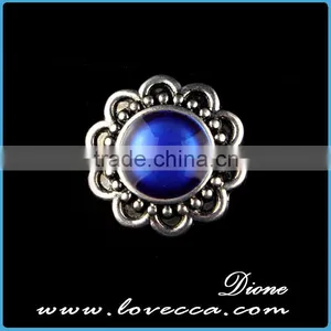 Small Order Best Price Women Fashion Real Flower Crystal Metal Buttons thumbnail-5