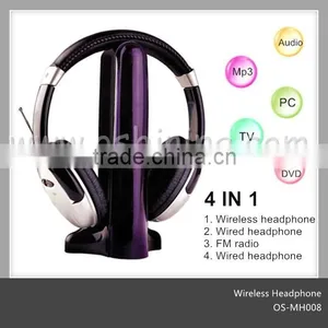 4 in 1 Wireless Headphone With FM Radio Chatting Headphone (OS-MH008) thumbnail-1