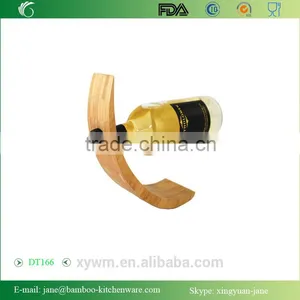 DT166 True Fabrications Bamboo Single Bottle Wine Rack thumbnail-1