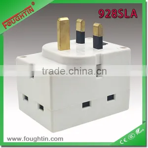 13A SOCKET ADAPTOR WITH THREE SWITCH UK WORLD TRAVEL SOCKET thumbnail-2