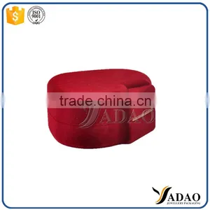 Heart Shape Red Flocking Sofia Jewelry Gift Packaging Box thumbnail-4
