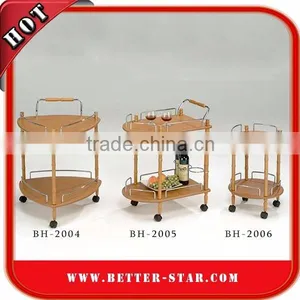 Hotel Trolley, Wooden Serving Trolley Cart, Wooden Tea Trolley Cart thumbnail-1