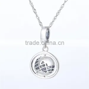 S185 Globalwin Sterling Silver Jewellery Wholesale Custom Logoearth Charms thumbnail-3