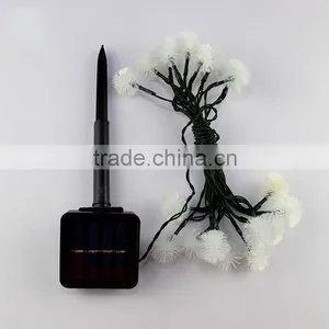 Christmas Rechargeable 30LED Plush Ball Solar Festival Lights thumbnail-5