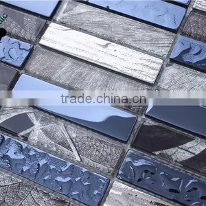 SMJ09 Blue Strip Mosaic Interior House Bathroom Mosaic Decoration Art Mosaic thumbnail-3