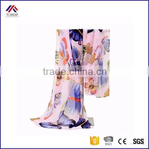 2016 New Fashion Women Lady Winter Classic Butterfly Print Shawls Scarf Scarves Chiffon Soft Long Scarf thumbnail-1