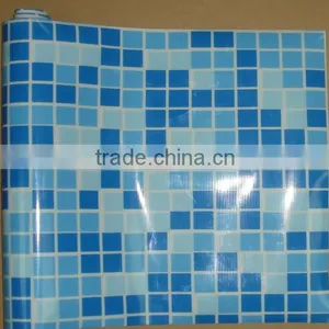 Customized Size Blue and Mosaic In-ground Vinyl Pool Liner thumbnail-2