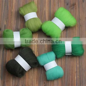 Dyed Neat Wool Top16.5-32 Mic,65-110mm,black and Colored thumbnail-1
