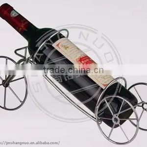 Wheel Shape Iron Wire Wine Rack thumbnail-1