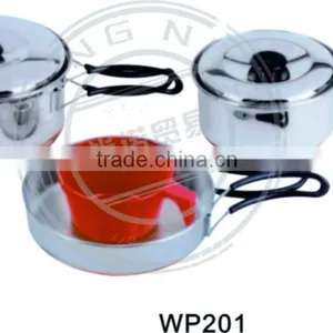 Copper-plated Bottom Outside Cookware With Fry Pan and Plastic Cup thumbnail-1