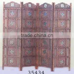 Sheesham Carved Wooden Meeting Room Divider thumbnail-1