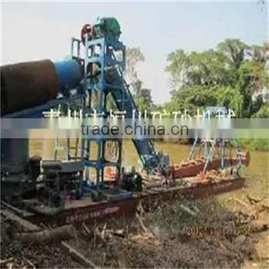 Small Gold Mining Dredger in River thumbnail-1