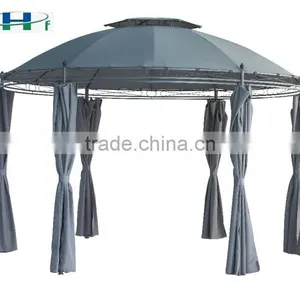 Dia3.5m Double-roof Garden Round Metal Gazebo thumbnail-1