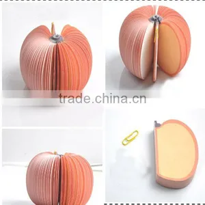 A090 Wholesale 3D Promotional Vegetables Pumpkin Shape Memo Pad thumbnail-1