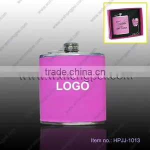 6oz Pink Flask for Women thumbnail-1