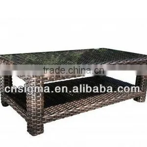 2017 Trade Assurance Hot Sale New Products Rectangle Rattan Outdoor Garden Patio Coffee Table Furniture thumbnail-1