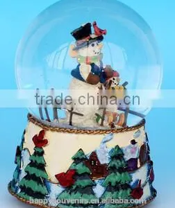Music Function Chrismas Snow Man Snow Globe thumbnail-2