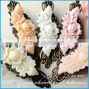 Wholesale Special Designed Resin Flower Cabochons thumbnail-1