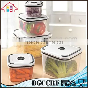 NBRSC 5 PCS Plastic Vacuum Food Storage Container in Square Shape Easy Storage Food Container thumbnail-1