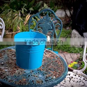 Metal Ice Bucket With Handle,galvanized Metal Beer Bucket With Wooden Handle,ice Bucket With Wooden Handle thumbnail-2