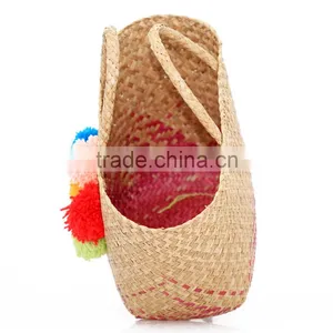 Wholesales Woman Tote Bag, Seagrass Handbag thumbnail-4