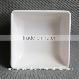 White Solid Color Factory Wholesale Square Sauce Dish/melamine Kitchenware thumbnail-2
