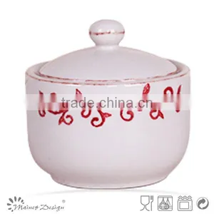 Black Cheap Ceramic Sugur Bowl thumbnail-2