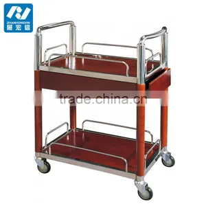 Custom Luxury Wooden Liquor Service Wine Trolley thumbnail-1