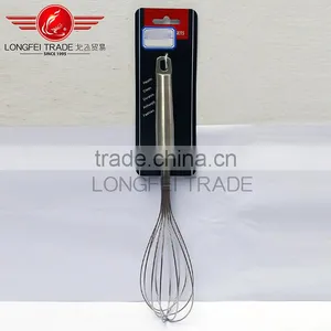 High Quality Handy Large Stainless Steel Manual Eggbeater Stirring Mixing Rod Kitchen Bake Egg Beater Egg Whisk Whips Egg Beater thumbnail-1