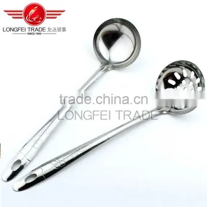 High Polishing 410 Stainless Steel Kitchen Skimmer & Soup Ladle of Kitchen Utensils thumbnail-1