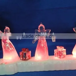 Clear Acrylic Led Color Changing Music Angel for Decoration thumbnail-6