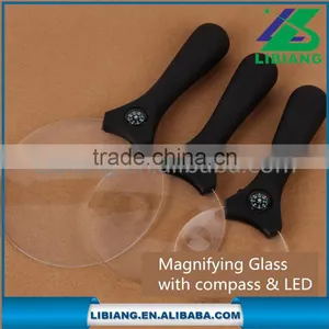 Cheap High Quality Magnifying Glass With Compass and Light thumbnail-1