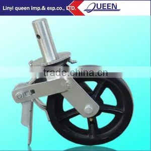 PU Casted Wheel ,Scaffolding Rubber and Cast Iron Caster Wheel With Break thumbnail-1