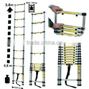 3.8M Aluminium Telescopic Ladders Unique Safety Feature thumbnail-1