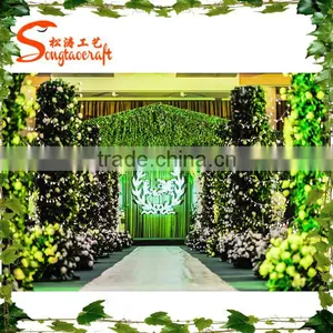 Man-made Flower Wall Wedding Artificial Flowers Wall Backdrop Wedding Flower Wall thumbnail-2