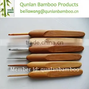 Factory Aluminum Crochet Hooks With Bamboo Handle thumbnail-1
