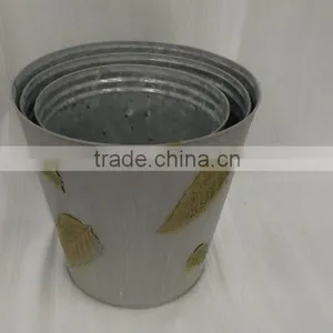 Metal Artifical Cheap Metal Flower Pot WZ15001-005 thumbnail-2