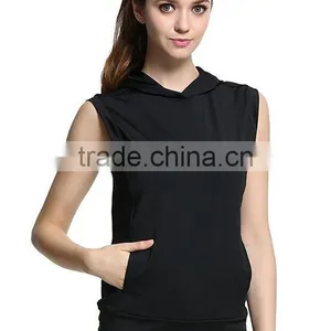 New Style Fashion Items High Quality Active Casual Workout Sleeveless Hoodie Sweatshirt For Womens Wholesale Clothing thumbnail-5