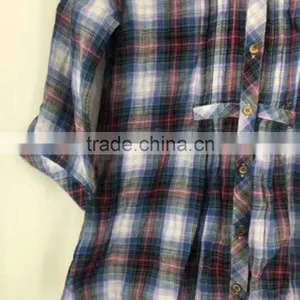 Ladies Stocklots Latest Designs Cotton Check Shirt thumbnail-2