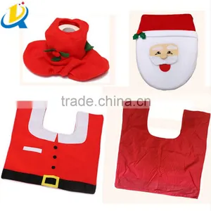 High Quality Hot Sale Christmas Santa Non-woven Fabric Warmer Toilet Seat Cover thumbnail-1
