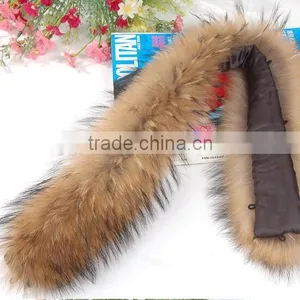 BBG-H-7 Wholesale Real Colorful Raccoon Fur Trim for Women's Shoes&Boots Welt With Factory Price thumbnail-4