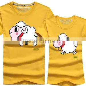 Custom Made Cheap Unique Lovely Cartoon Couple T-Shirts thumbnail-1