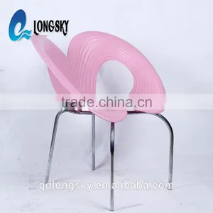 LS-4014 New Design Living Room Chairs Strong Chromed Legs Stackable Plastic Butterfly Chair thumbnail-2
