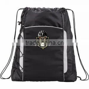 ShockWave Drawstring Backpack - Has Open Main Compartment With Cinch Top and 5" Gusset and Comes With Your Logo. thumbnail-1