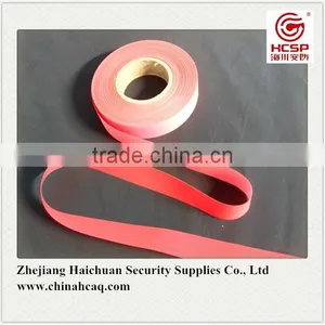 Fluorescent Red Reflective Polyester Fabric Tape thumbnail-1