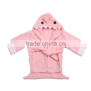 Cute Baby Bath Robe Pink Shark Bath Robe Kids Bath Robe thumbnail-1