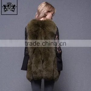 Hot Sale Ladies Winter Fashionable Real Fur Gilet Genuine Natural Fox Fur Vest Women thumbnail-4