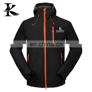 Breathable Hiking Jacket Men's Water Resistant Hooded Softshell Jacket thumbnail-4