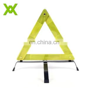 CE E-mark Emergency Kit Yellow Safety Reflector Reflective Warning Triangle thumbnail-1