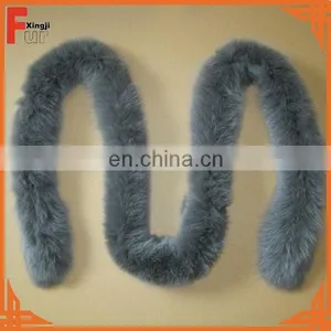 Top Quality Real Fox Fur Trimming Dyed Fox Fur Strips thumbnail-3